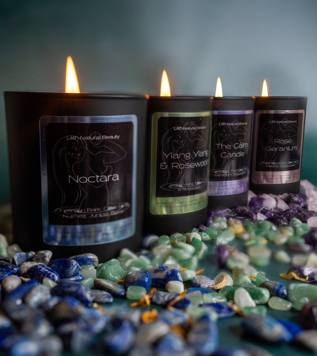 Rose geranium soya wax candle