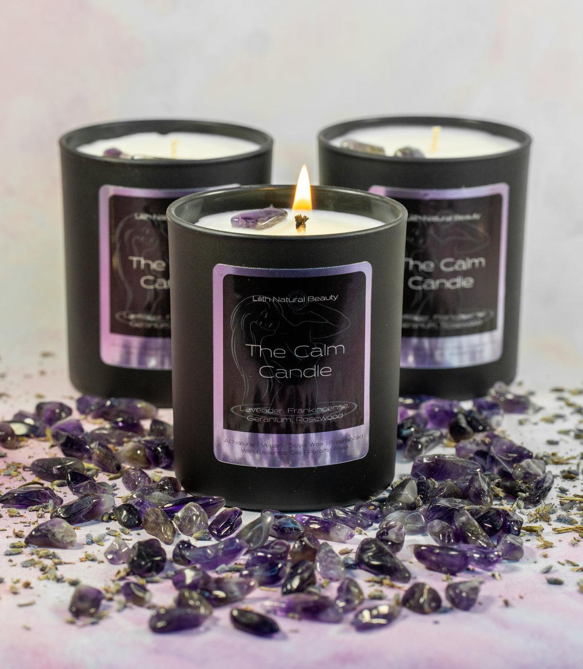 The calm candle soya wax candle