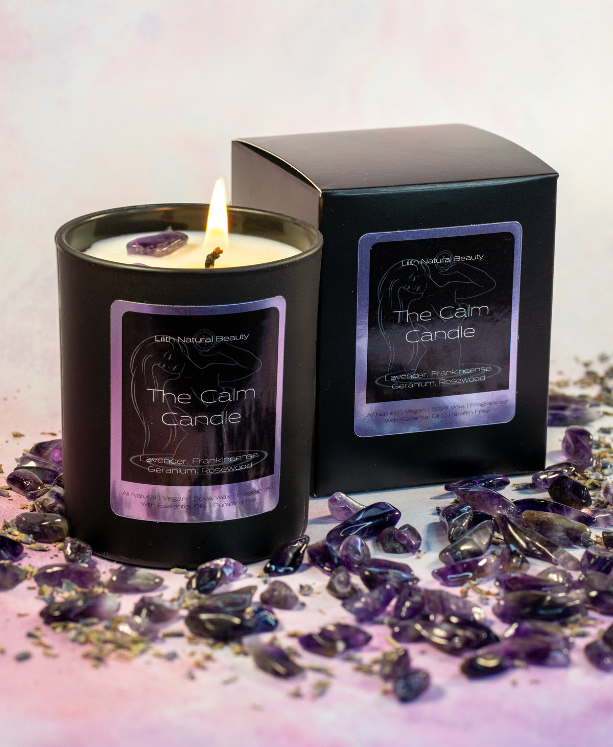 The calm candle soya wax candle