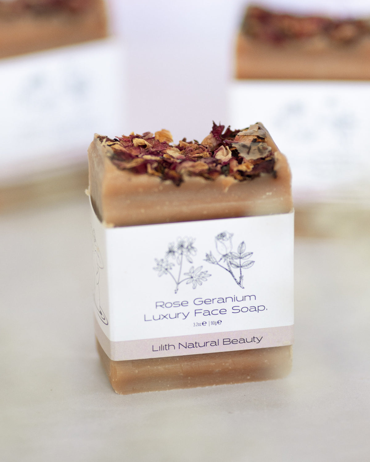 Rose geranium luxury facial soap