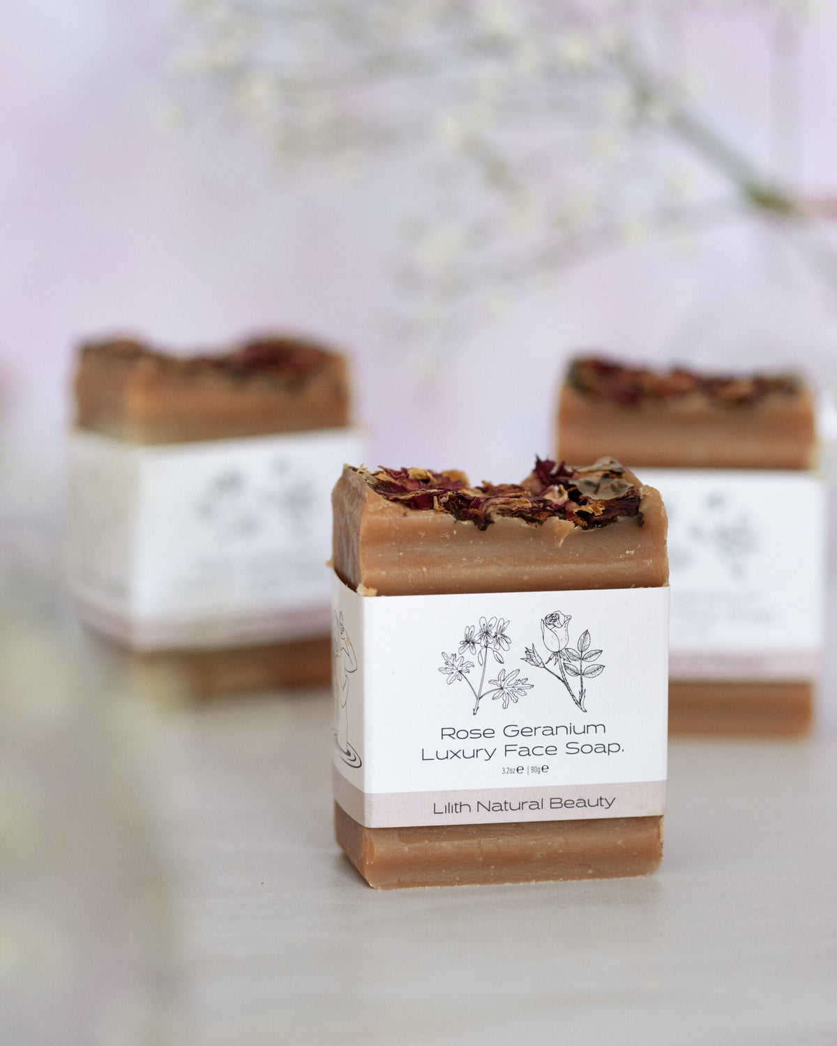 Rose geranium luxury facial soap