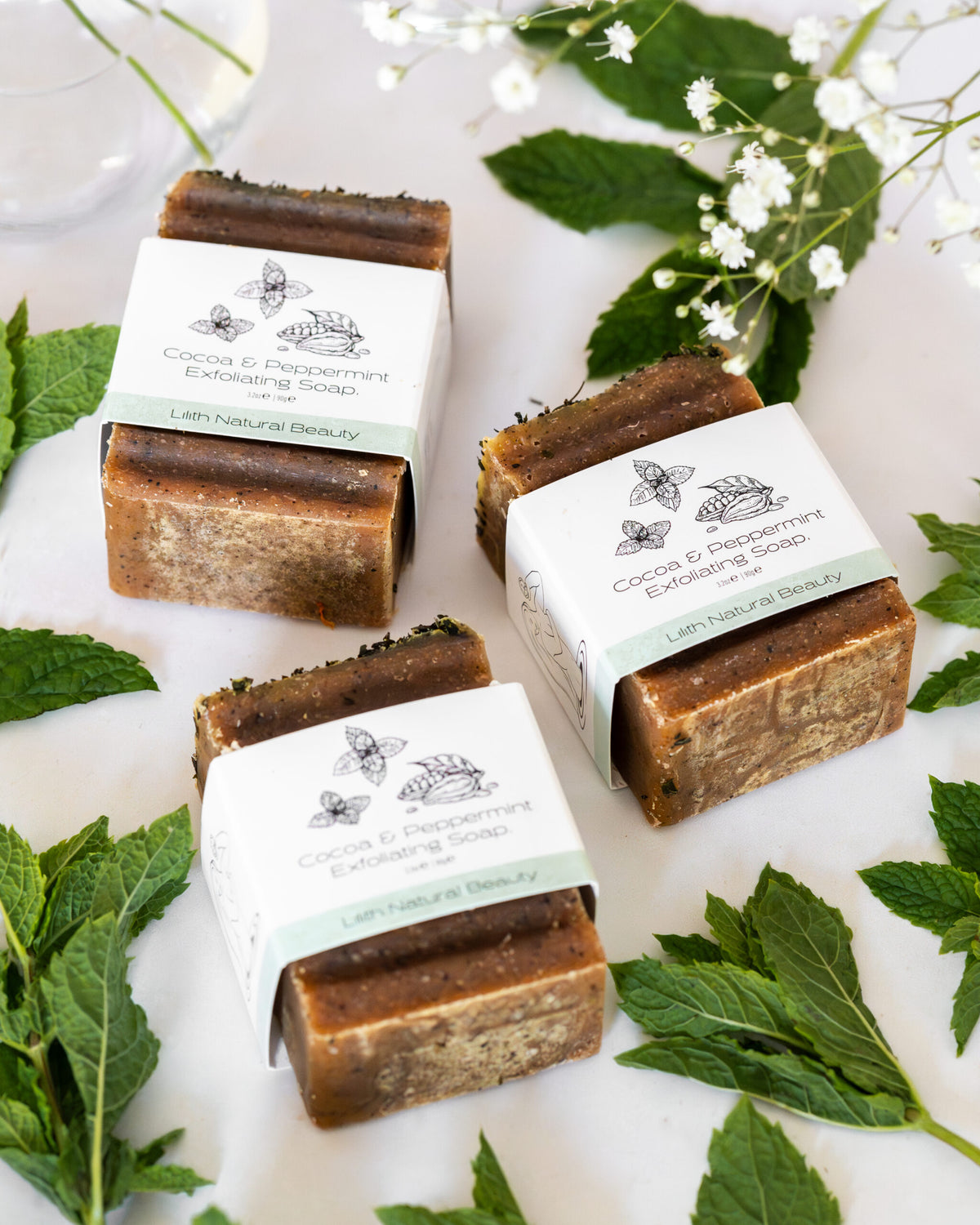 Cocoa & peppermint exfoliating soap