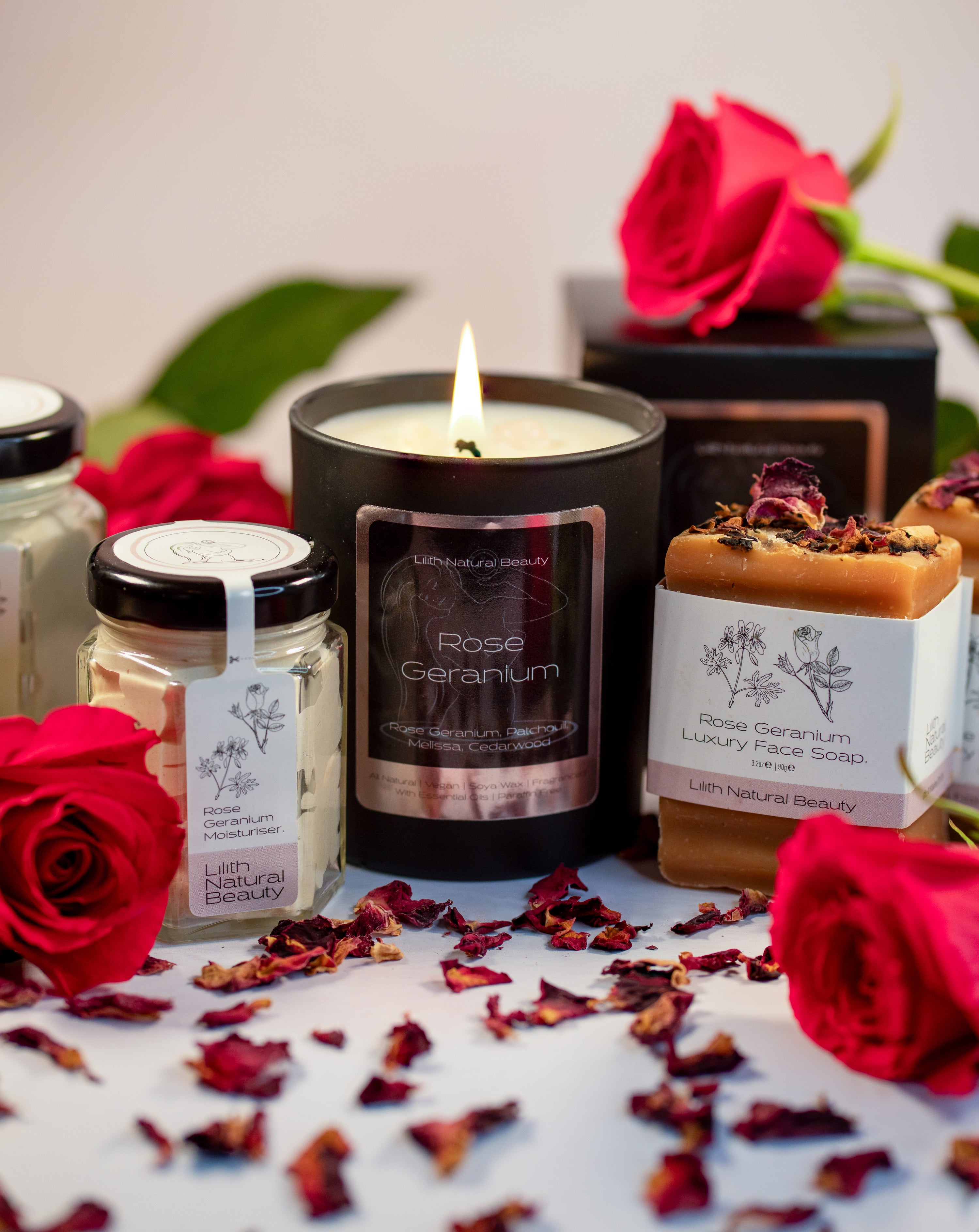 Rose Geranium Soya Wax Candle