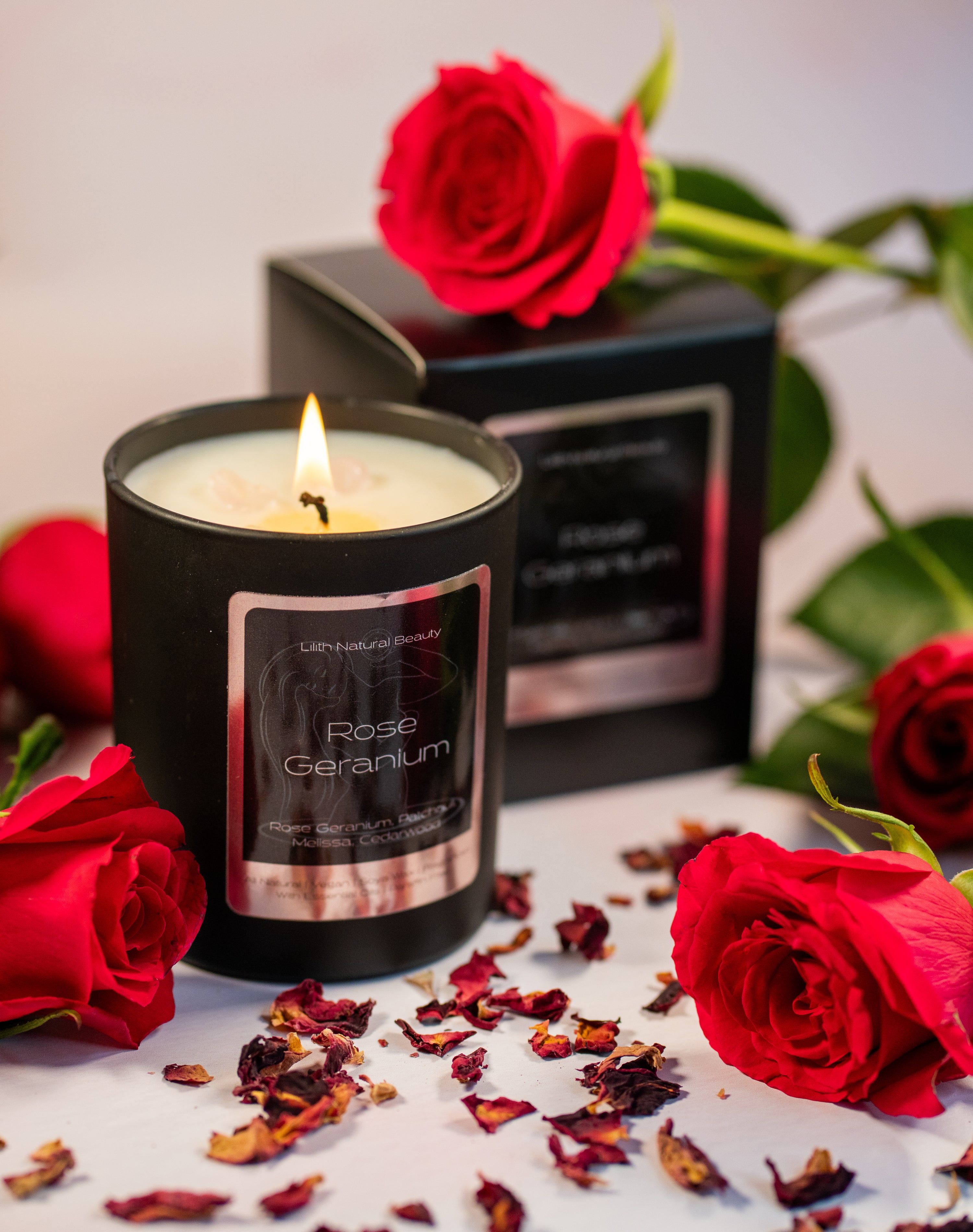 Rose Geranium Soya Wax Candle